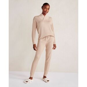 NWT Haven Organic Cotton Cashmere Shawl Collar Sweater & Pants Set Small